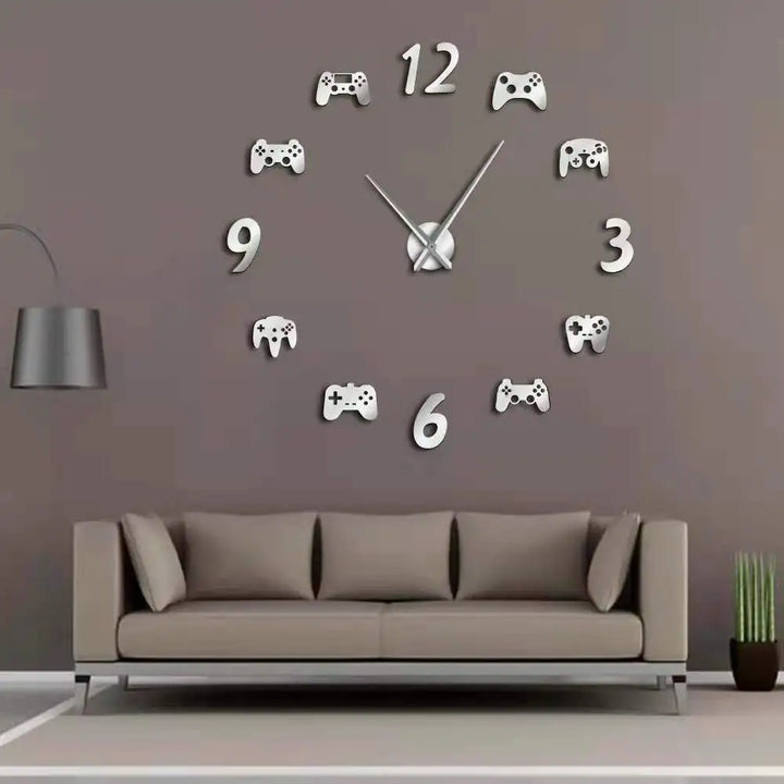 3D DIY Large Wall Clock Quartz Needle Watch Acrylic Letter Mirror Stickers Living Room Game Room Home Decor Europe horloge