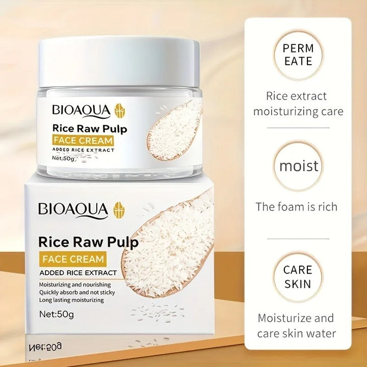 BIOAQUA White Rice Brightening Face Cream Moisturizing Hyaluronic Acid Essence Moisturizing Firming Facial Cream Skin Care