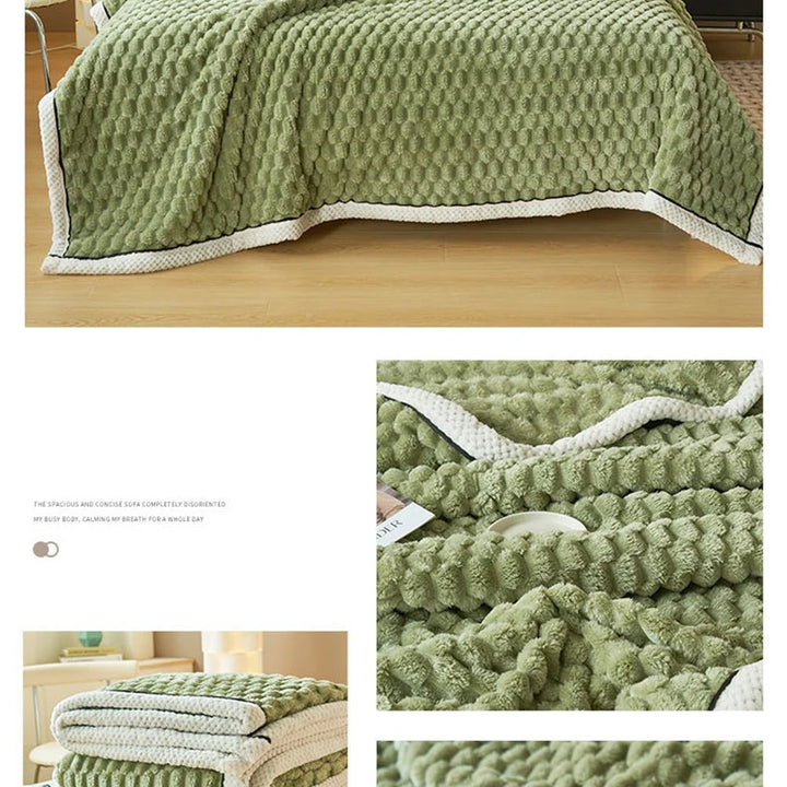 Turtle Velvet Autumn Warm Blankets for Bed Soft Fluffy Comfortable Coral Velvet Throw Blanket Sofa Single Double Blanket Warmth