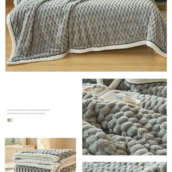 Turtle Velvet Autumn Warm Blankets for Bed Soft Fluffy Comfortable Coral Velvet Throw Blanket Sofa Single Double Blanket Warmth